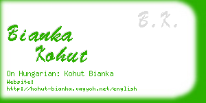 bianka kohut business card